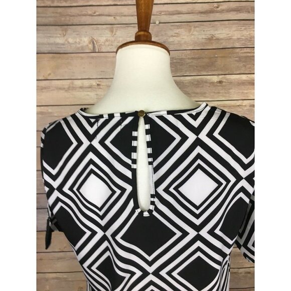 Mud Pie Small Lily Retro Shift Dress Black White - Picture 6 of 8